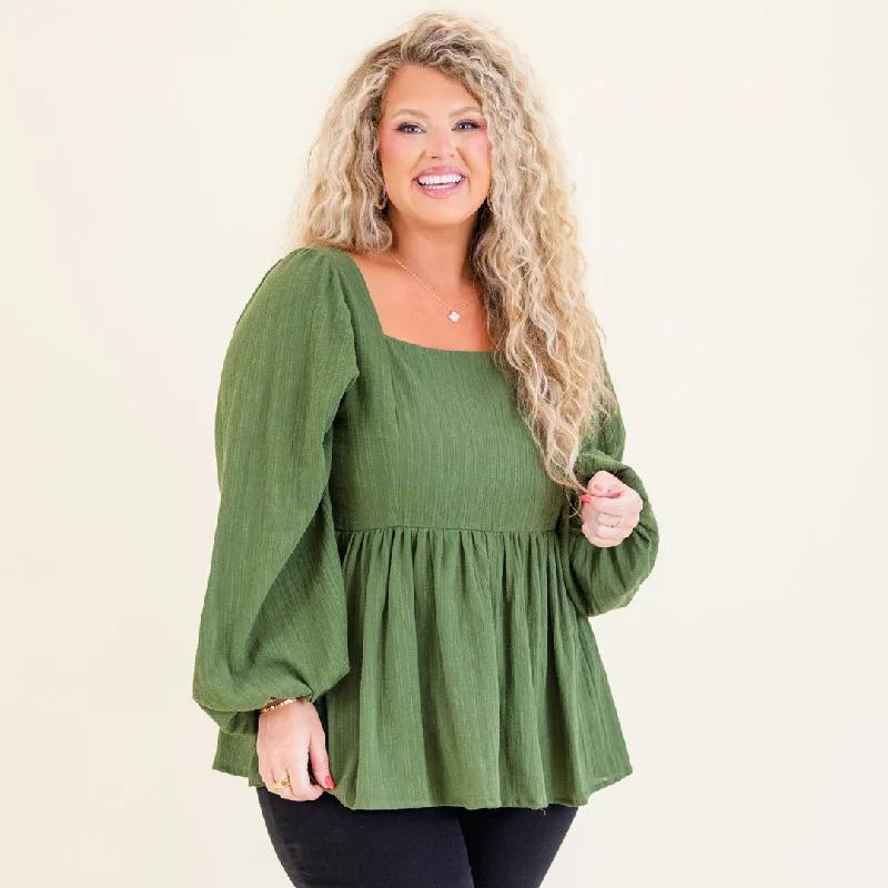Lovin' On You Top, Olive Dapper Women's Bow - adorned