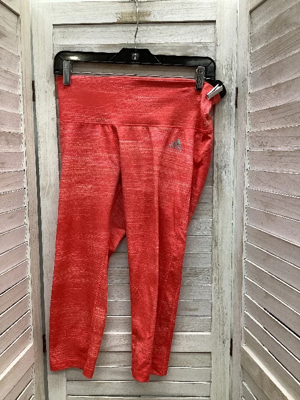 Athletic Leggings By Adidas In Neon, Size: M Monochromatic Office Style