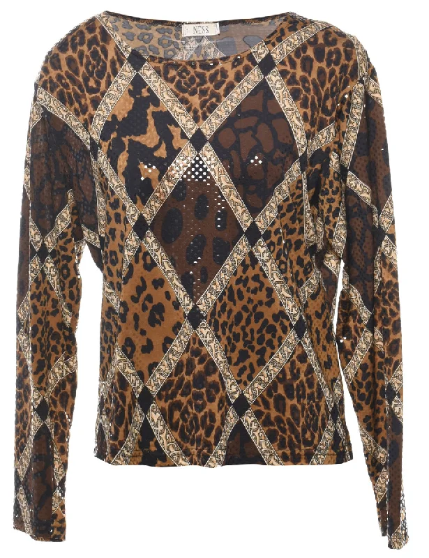 Leopard Printed Top - M performance