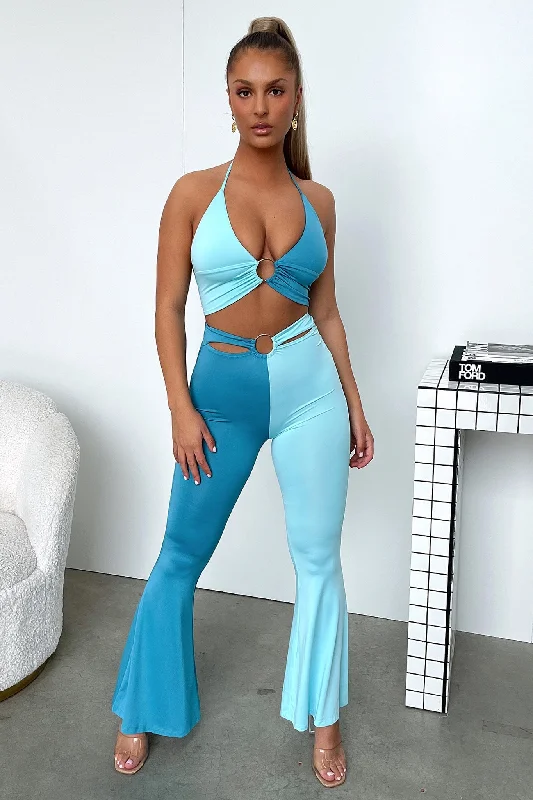 Ceaser Flare Pants - Blue Practical Women's Quick - dry