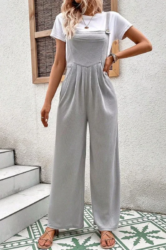 Square Neck Sleeveless Jumpsuit Disco