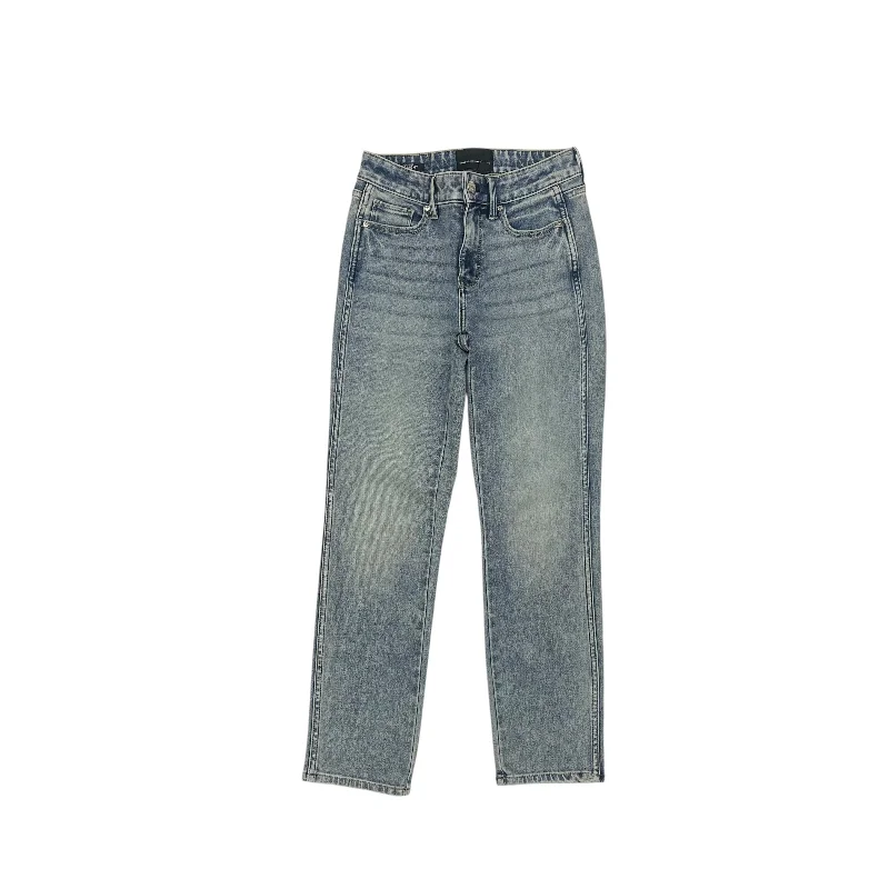 Jeans Straight By White House Black Market In Blue Denim, Size:0 Sharp Women's Italian