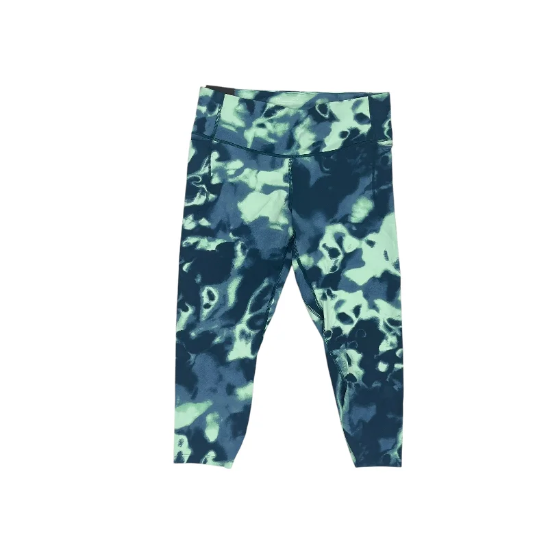 Athletic Leggings Capris By Under Armour In Blue & Green, Size:Xl Rugged Women's Outdoor 
