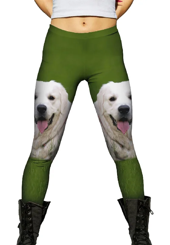 White Lab On Grass Sophisticated Women's Tailored