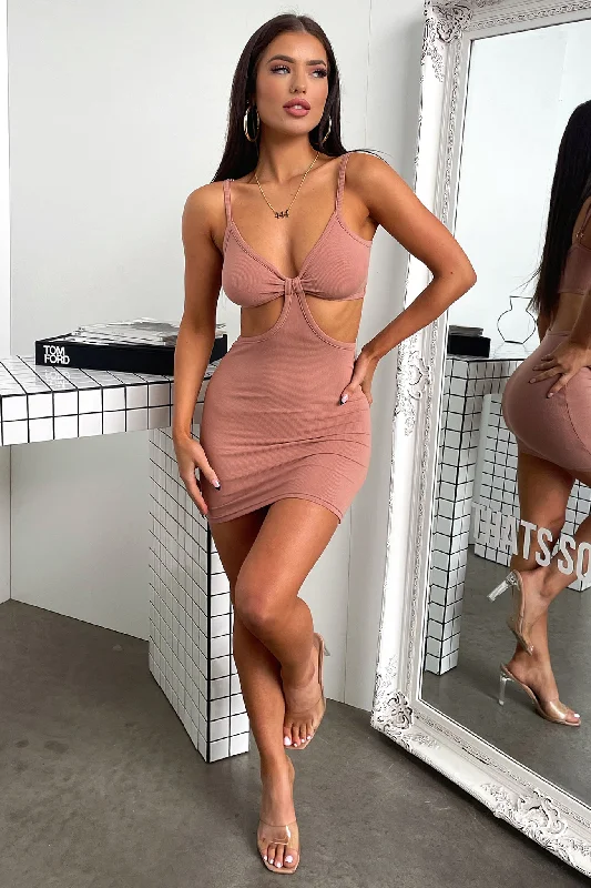 Island Dress - Mocha Sophisticated Women's Tailored