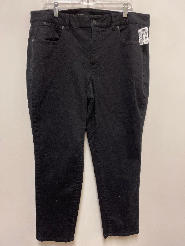 Jeans Straight By Talbots In Black, Size: 16 Preppy Women's College