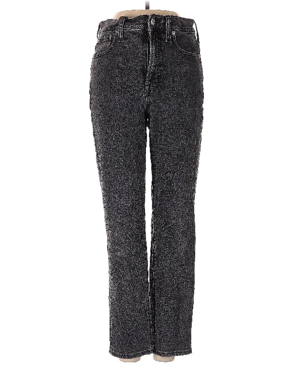 High-Rise Bootleg Jeans Dapper Women's Bow - adorned