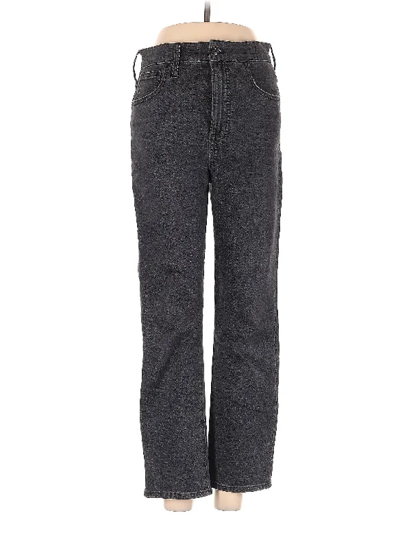 High-Rise Straight-leg Jeans in Dark Wash Dynamic Women's Moto