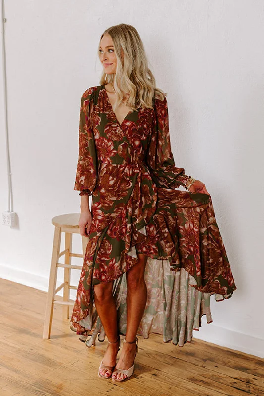 Napa Valley Ready Floral Maxi Dress Dapper Women's 1920S