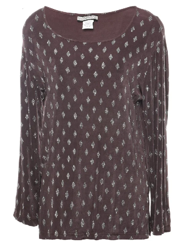 Notations Party Top - M Modern Women's Tech