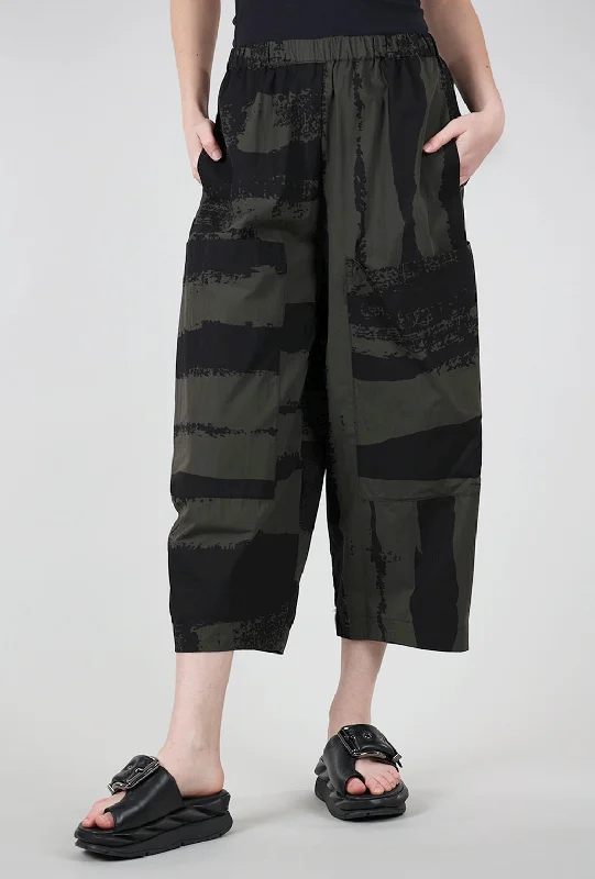 Poplin Dot Lantern Pant, Black/Khaki Hip Women's Urban