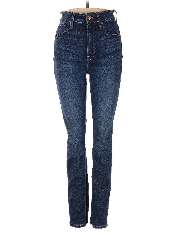 High-Rise Bootleg Jeans in Dark Wash Practical Women's Quick - dry