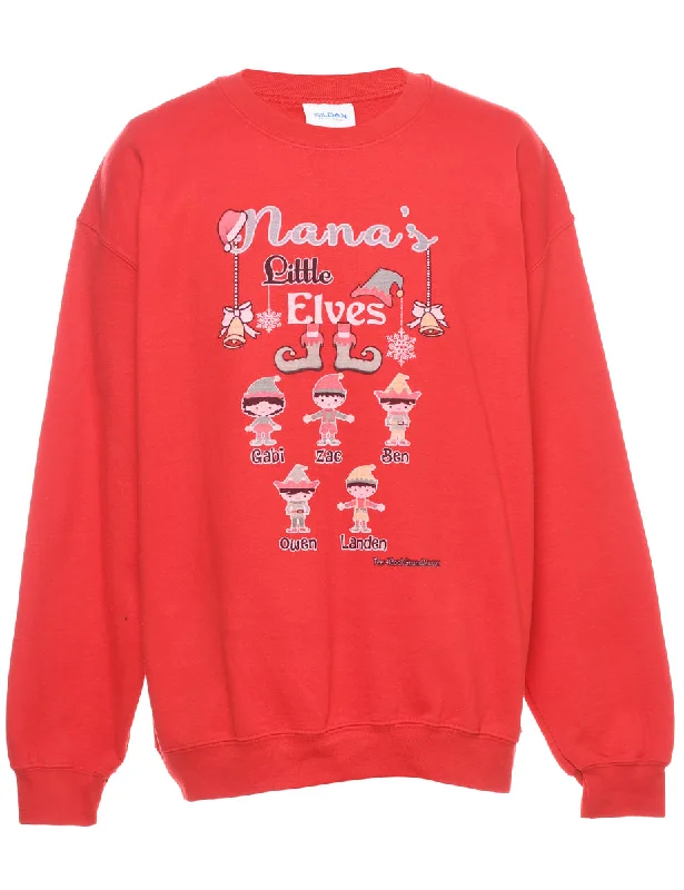 Festive Season Christmas Sweatshirt - L Bold Women's Animal Print