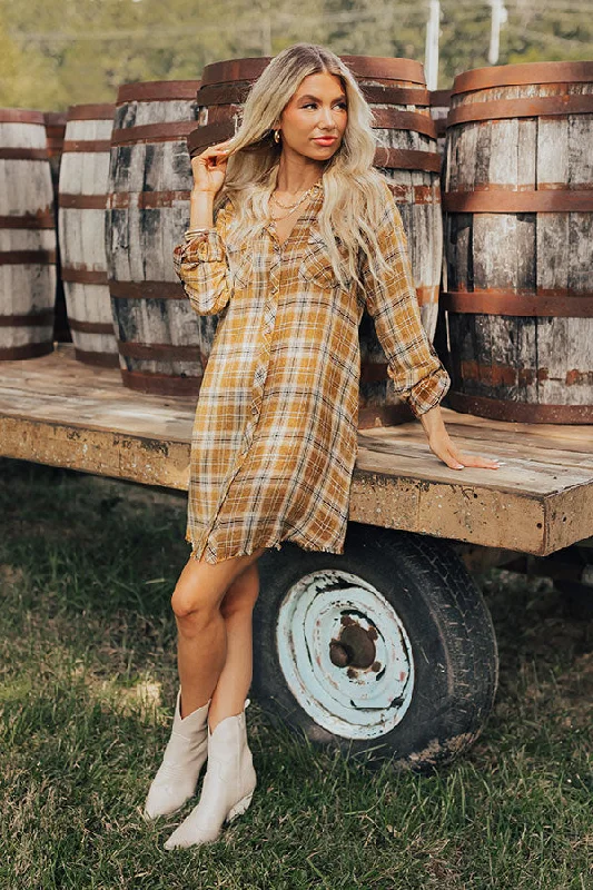 Hayride Happiness Plaid Mini Dress Sharp Women's Italian