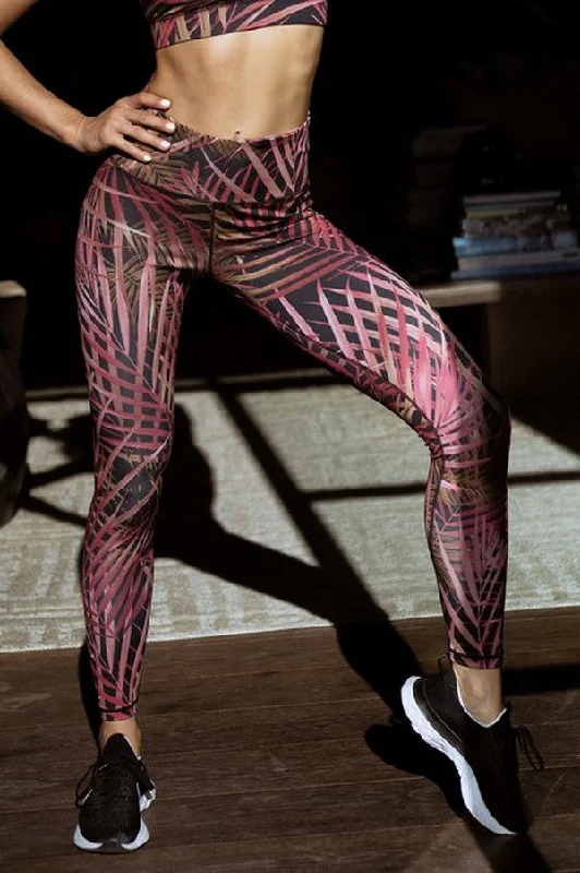 Pink Paradise Athletic Leggings Classic Women's Tweed
