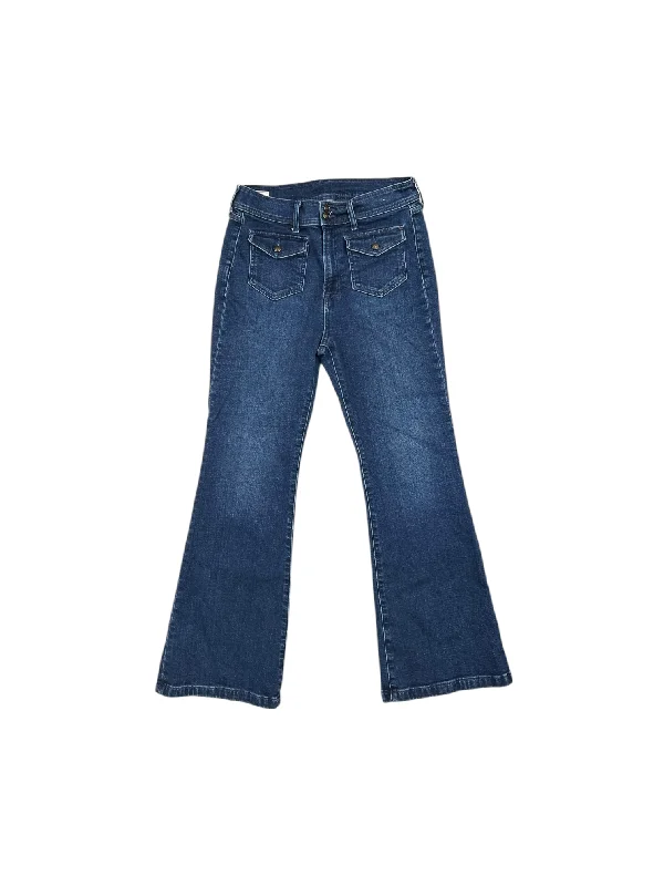 Jeans Flared By Gap In Blue Denim, Size: 10 Sporty Women's Athleisure 