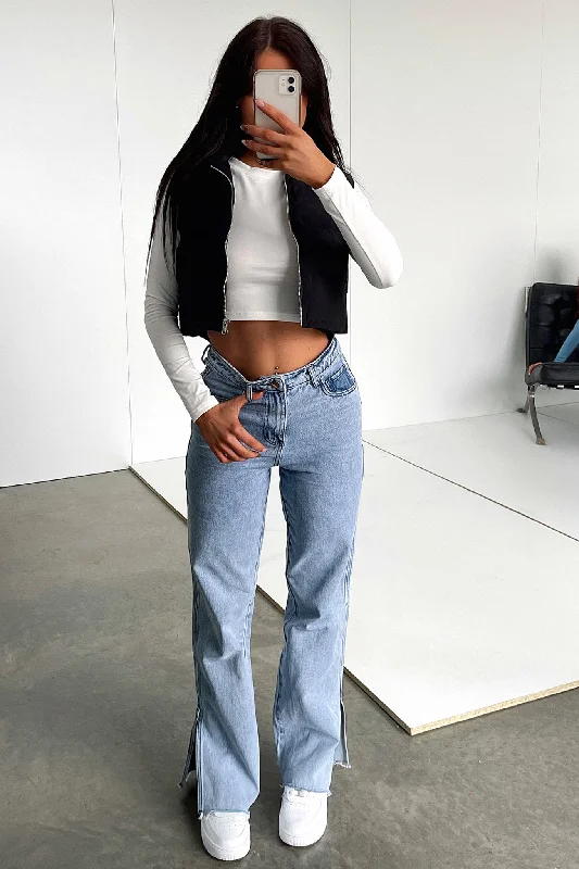 Sinead Straight Leg Jeans - Blue Denim Sustainable Organic