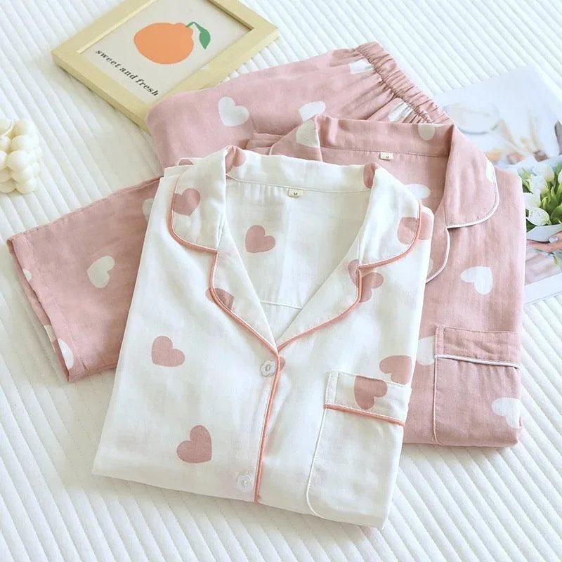 Rebecca Cute Cotton Nightsuits Artistic Women's Hand - painted