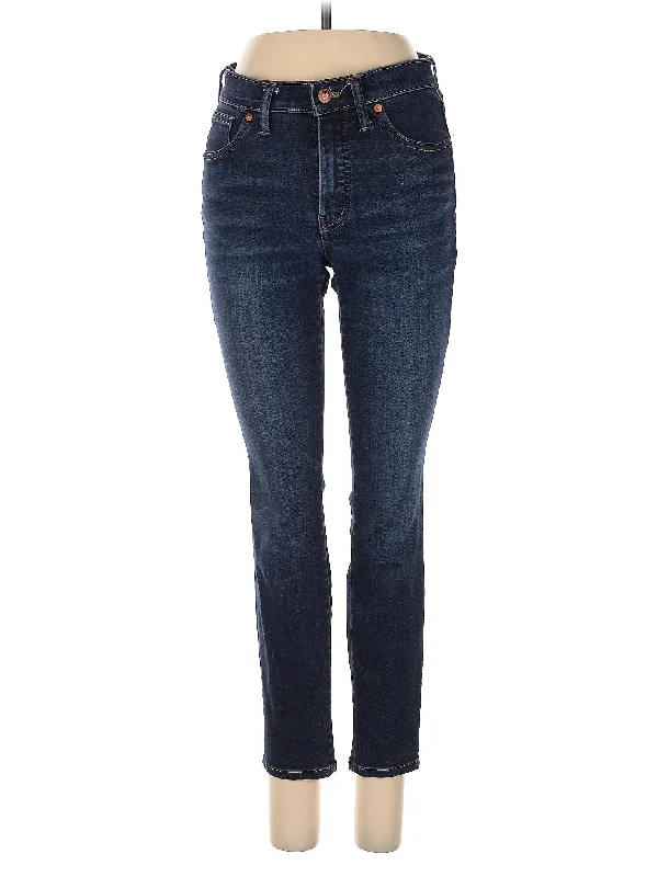 Mid-Rise Straight-leg Jeans in Dark Wash Elegant Women's 