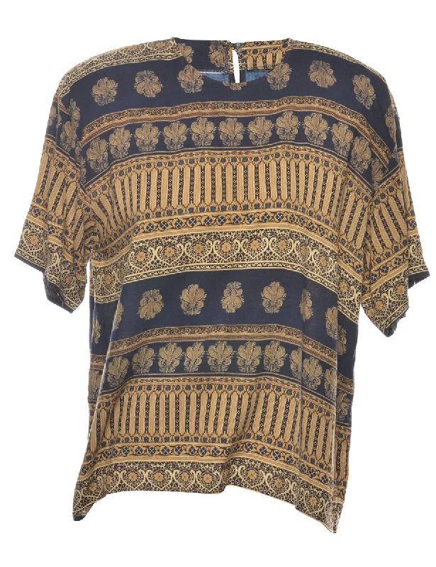 Patterned Printed Top - L Artistic Women's Avant - 