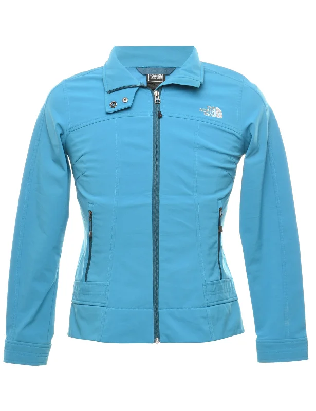 The North Face Light Blue & Silver Detail Jacket - M Cool Women's Skate