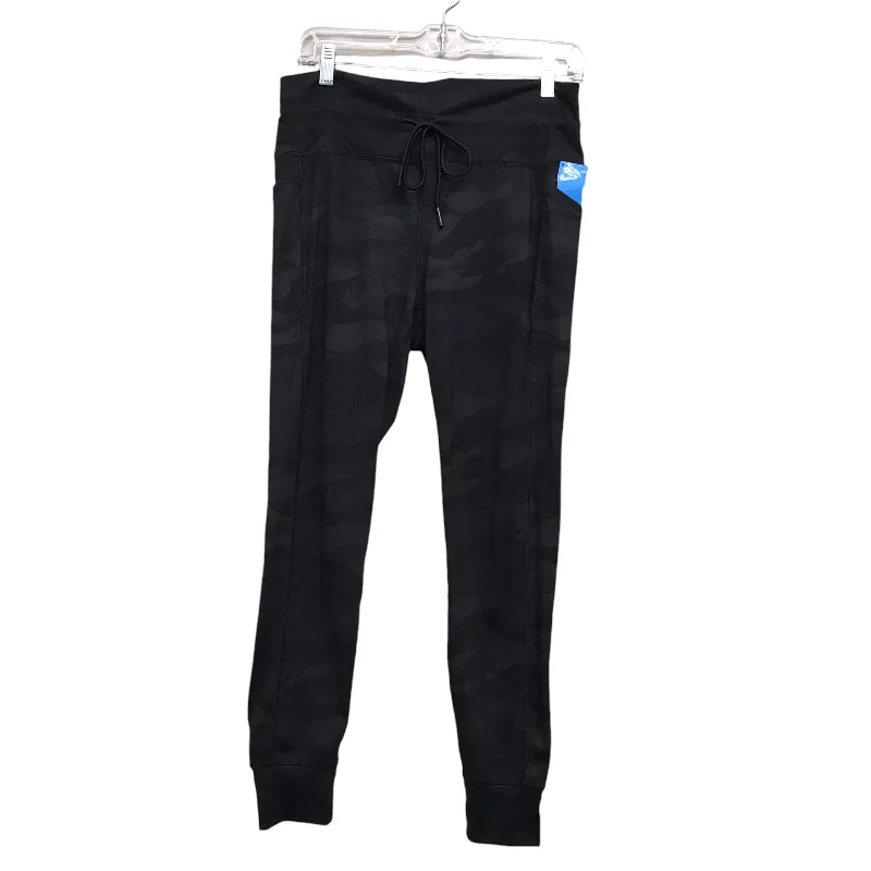 Athletic Leggings By Spyder In Black, Size:L Feminine Women's Style 