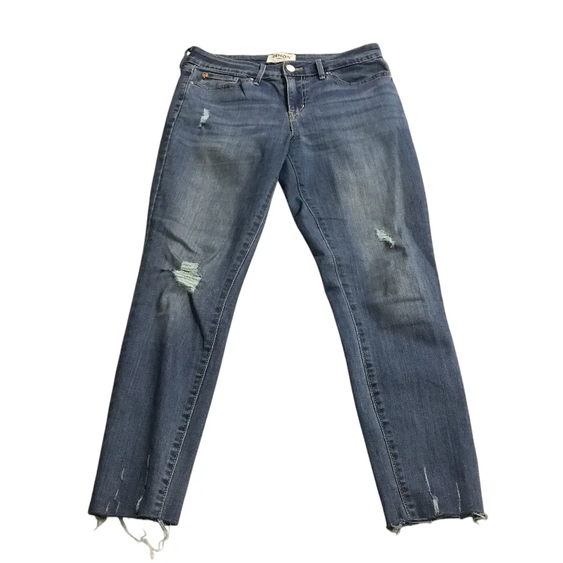 Jeans Skinny By Levis In Blue Denim, Size: 6 Feminine Women's Style 