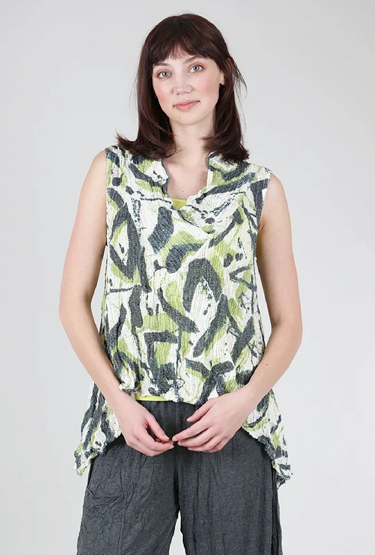 Adeline Tank, Green Paradise Earthy Women's 