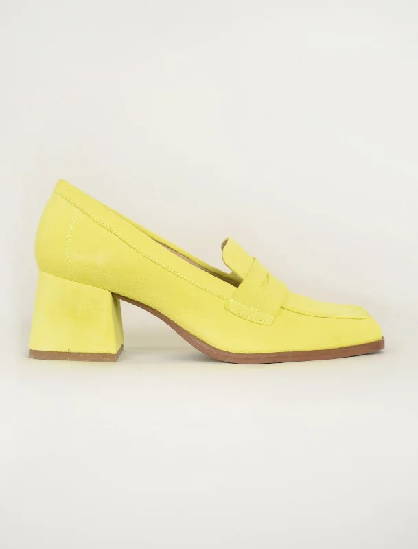 Ama Suede Heeled Loafer, Pear Classic Women's Pin - striped