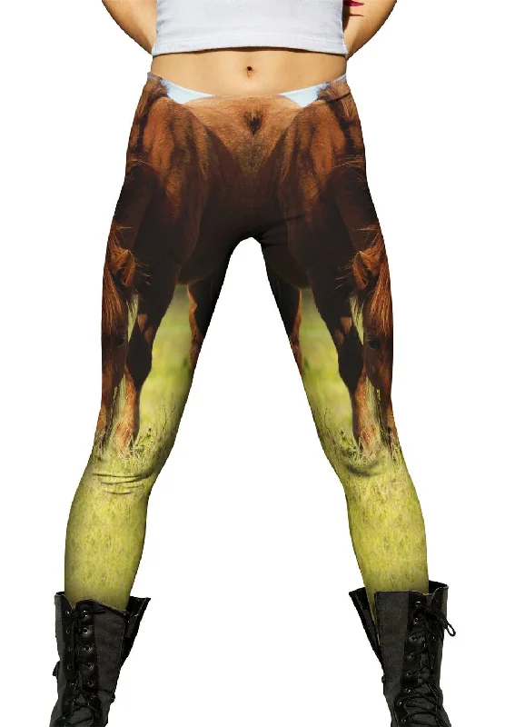 Brown Horse Grazing Streetwear Style for 
