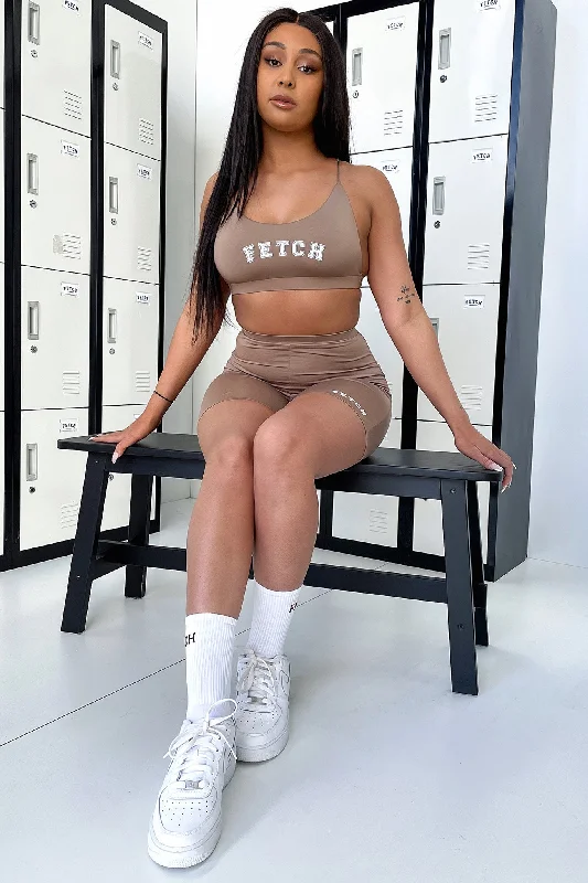 University Crop - Brown Feminine Women's Style 