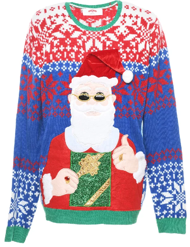 Santa Claus Christmas Jumper - L Gym