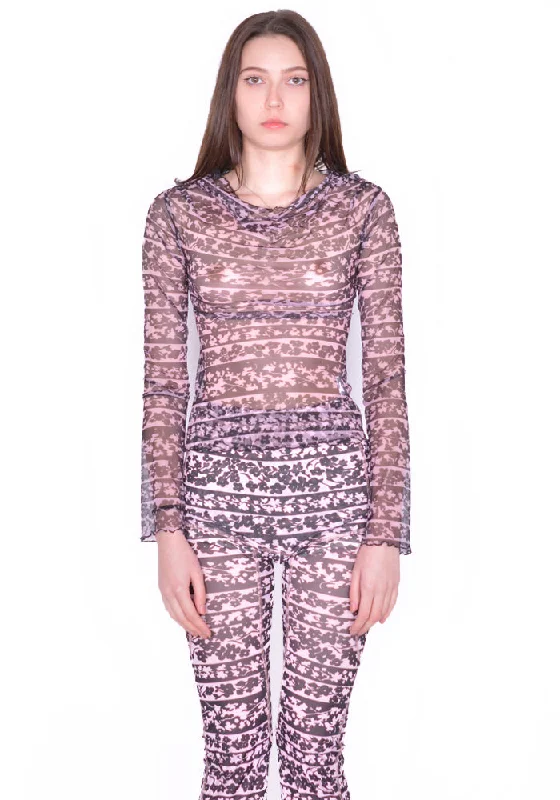 KNWLS SS24-CLAVLS0PIBLO CLAVICLE LONG SLEEVE TOP PINK BLOSSOM Casual Women's Japanese 