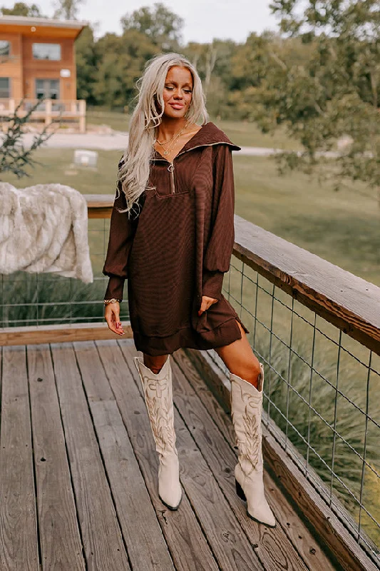 Cafe Meet Up Ribbed Mini Dress British Gentlewoman Style
