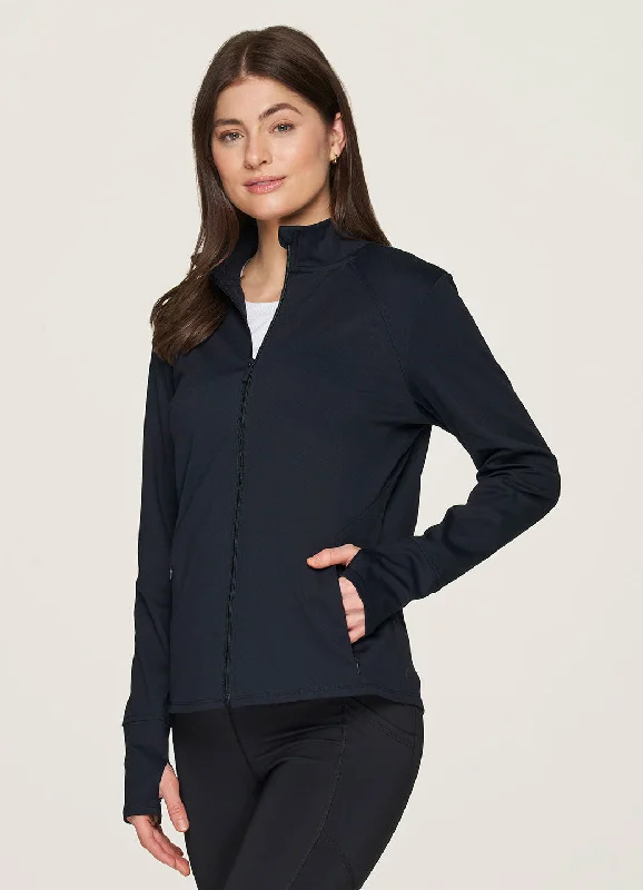 Studio To Street Super Soft Mock Neck Jacket Stylish Women's Tropical 