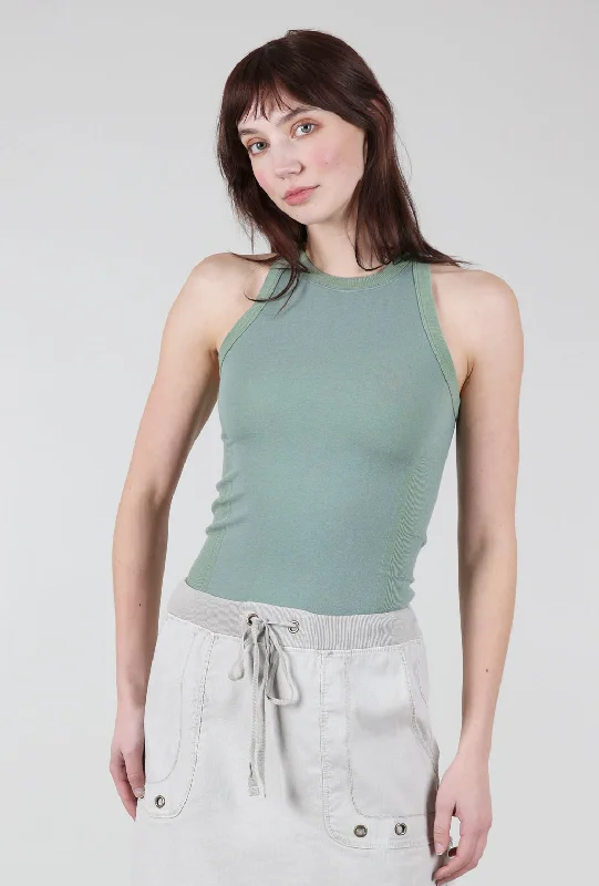 Intraknit Active Tank, Lead/Limeade Classic Women's Tweed