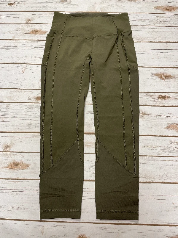 Athletic Leggings By Lululemon In Green, Size: 8 Casual Women's Loose - fitting