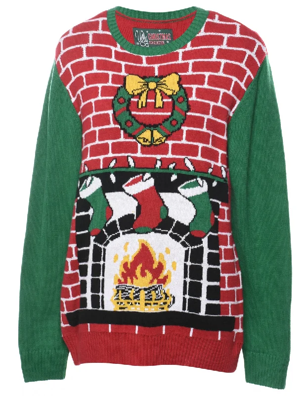 Red Christmas Jumper - S Artistic Women's Avant - 