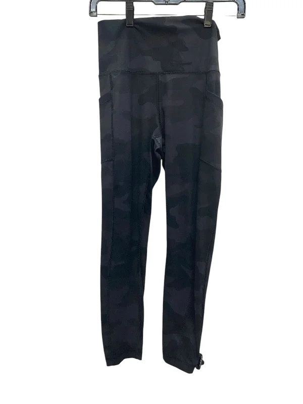 Athletic Leggings By 90 Degrees By Reflex In Black, Size: M Cashmere
