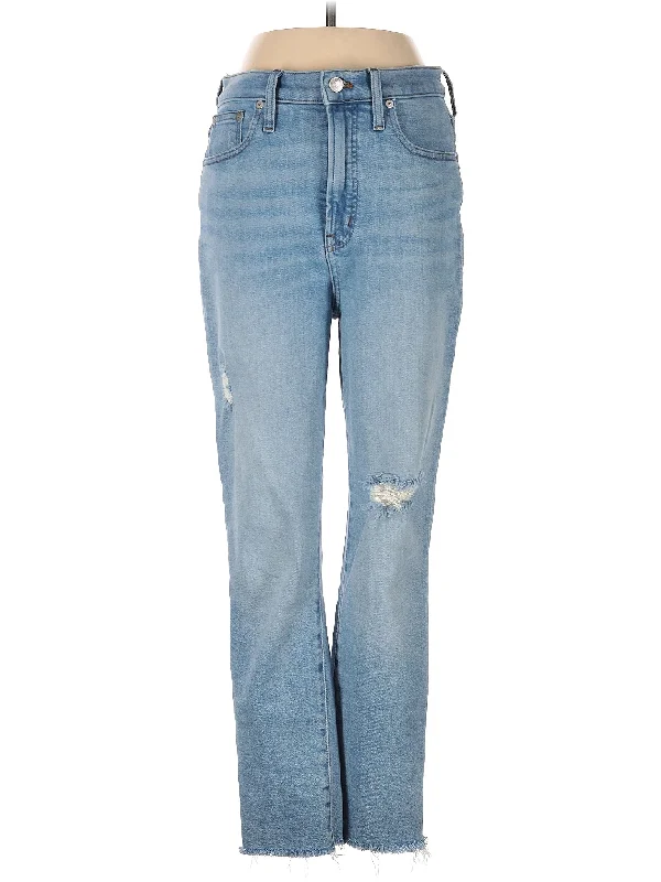 Mid-Rise Bootleg Jeans in Light Wash performance