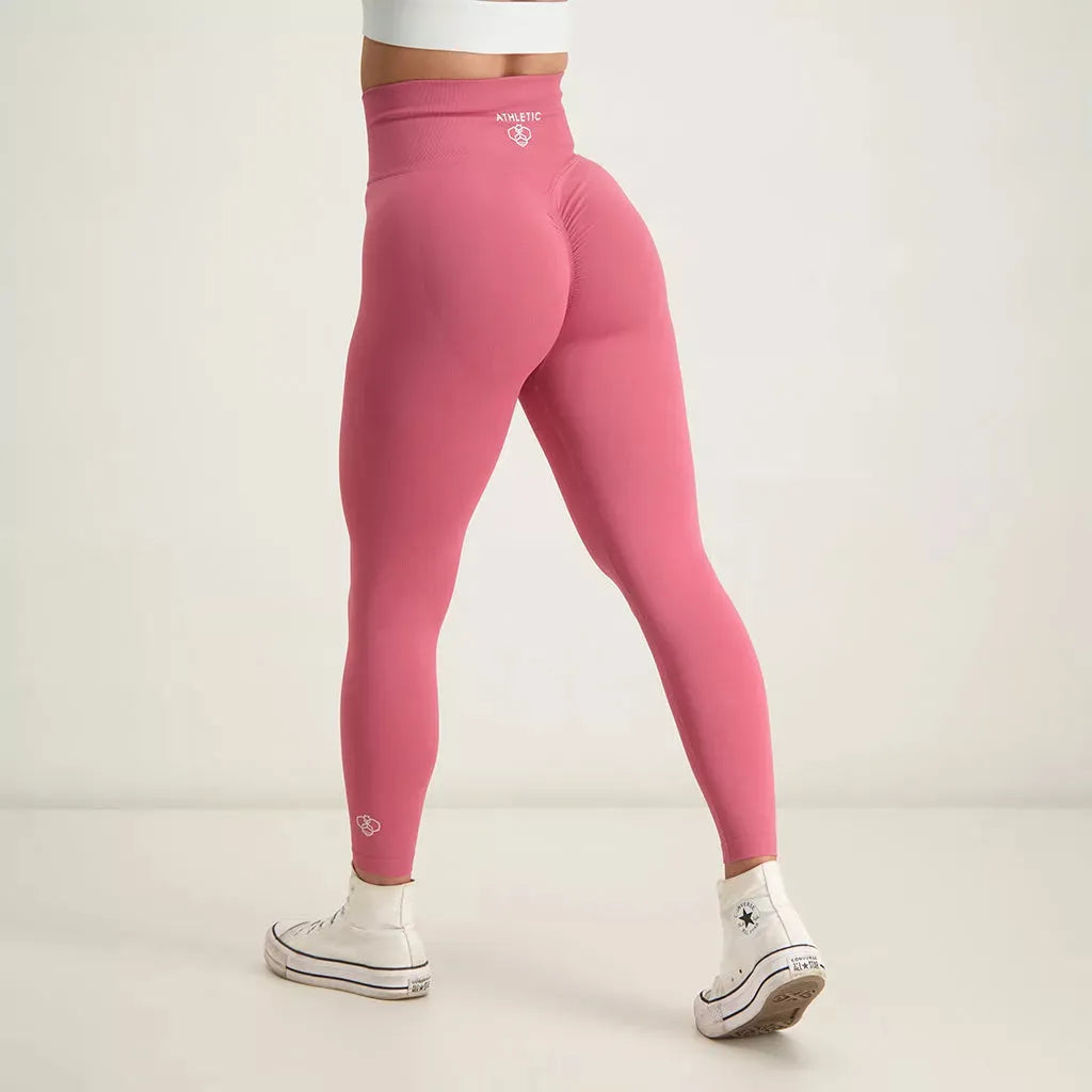Fusion - Scrunch Seamless Legging Bubblegum Pink Traditional Women's Wool