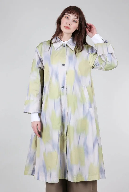 Ikat Tulip Coat, Lavender Multi Sleek Women's Metallic