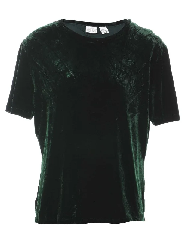 Dark Green Evening Top - XL Earthy Women's 