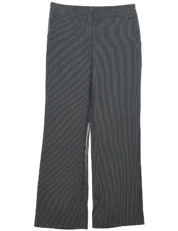 Grey Striped Trousers - W30 L30 Australian Beach