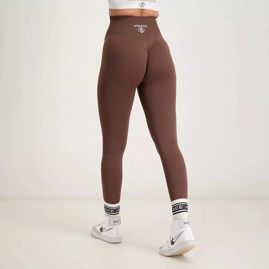 Fusion - Scrunch Seamless Legging Coffee Brown Refined Women's Hand - crafted