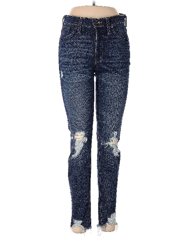 Mid-Rise Skinny Jeans Trendy Women's Oversized