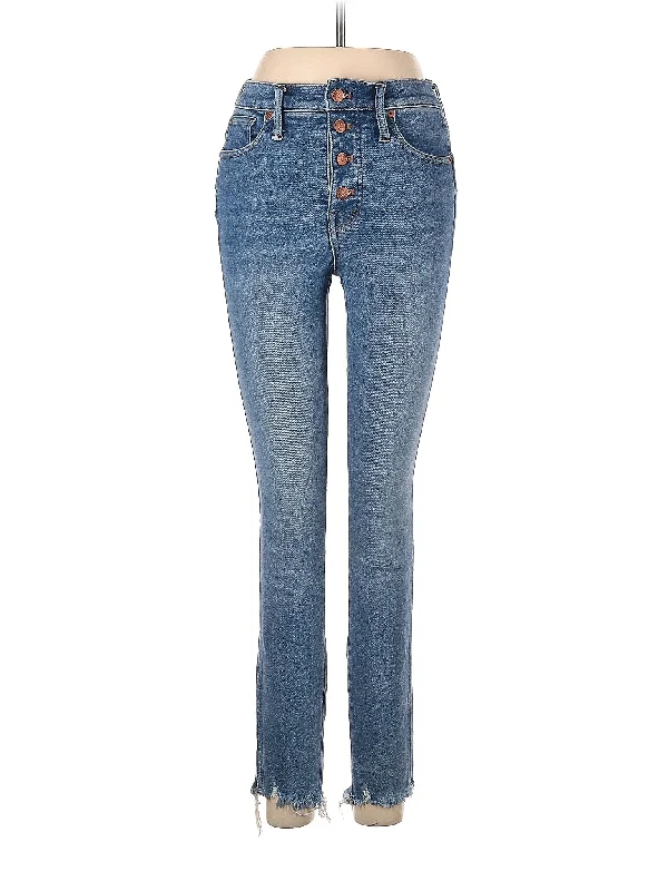 Mid-Rise Skinny Jeans in Medium Wash Casual Women's Japanese 