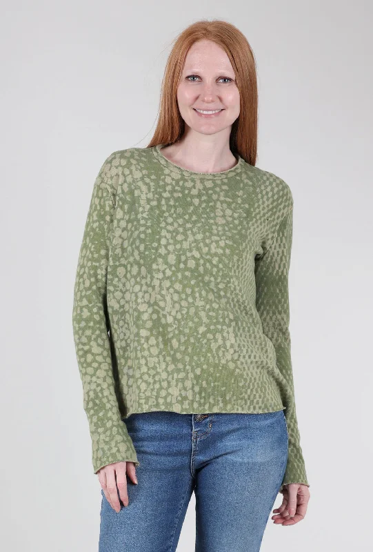 Cozy Dot Dye Top, Avocado/Stone Adventure