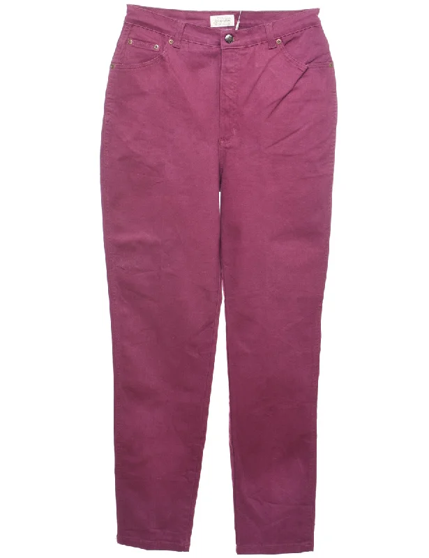 Plum Tapered Classic Jeans - W30 L33 Traditional Women's Wool