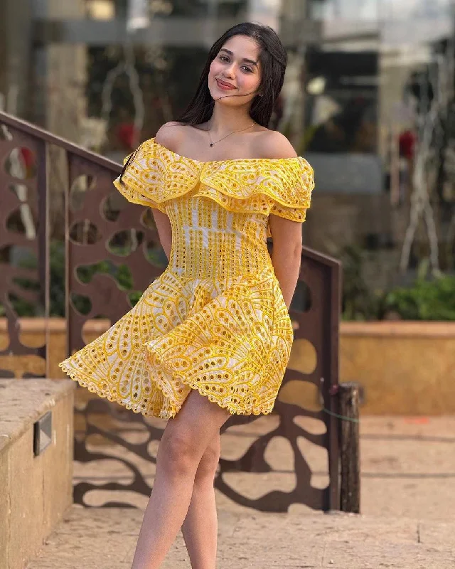 Ravello Luxe Summer Dress in Yellow Refined Women's Hand - crafted